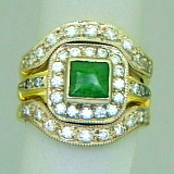 pacifictreasures gold greenstone diamond set